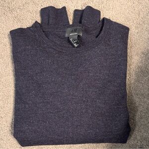 Slim Fit Fine-knit H&M Cotton Blue Sweater